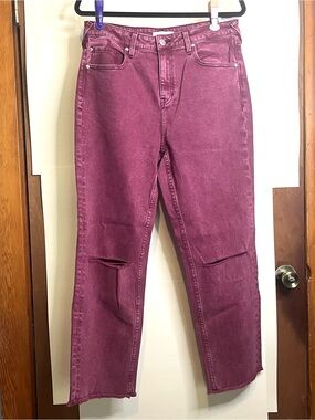 NWT Cleo & Wolf Women’s 30x27 Mulberry Denim High-Rise Straight Leg Jeans